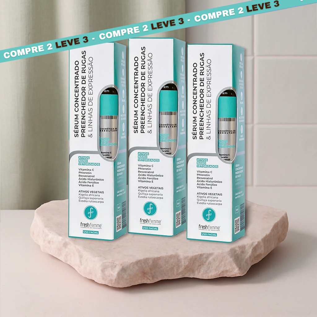 Kit 3 Sérum Concentrado Preenchedor de Rugas e Linhas de Expressão