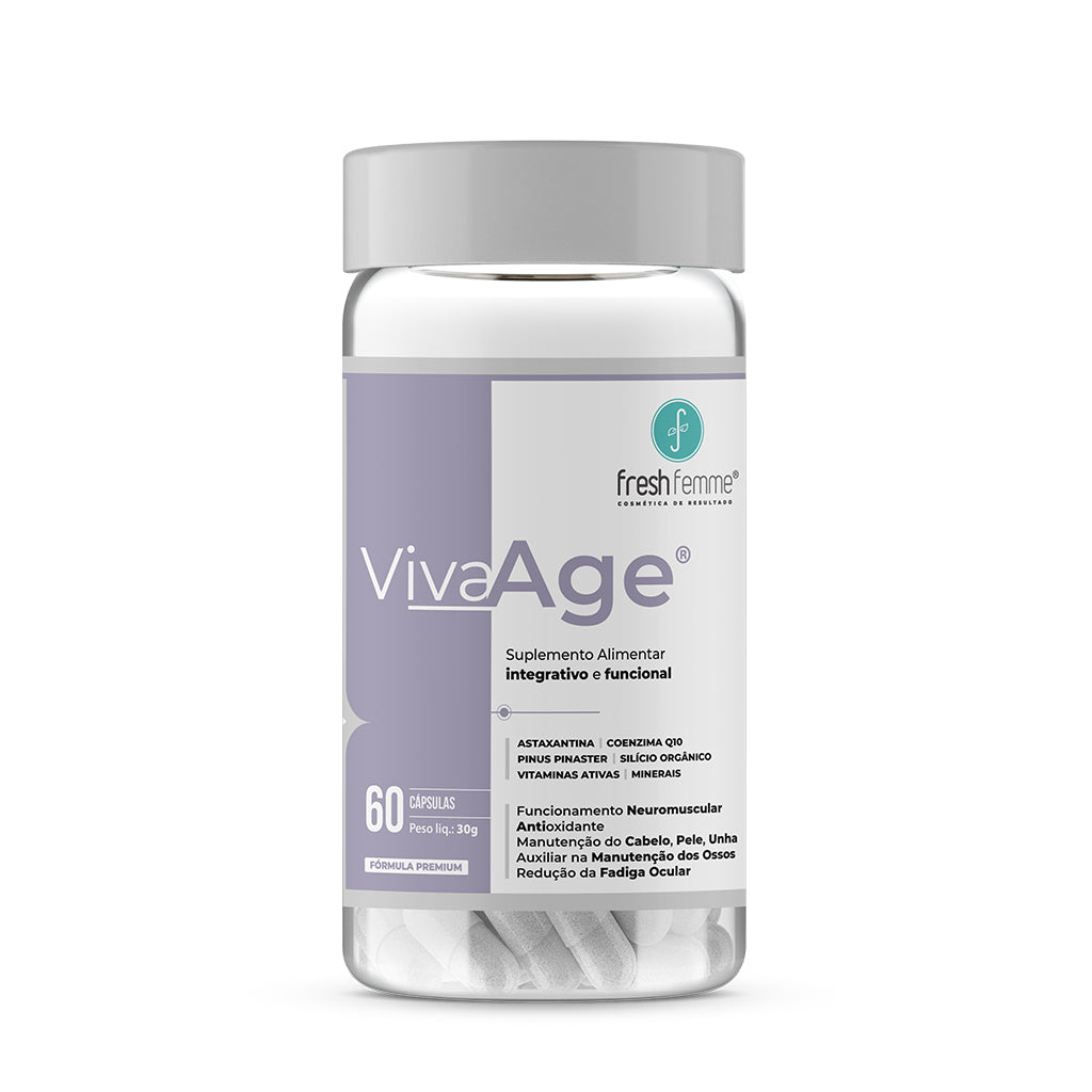 Kit 2 VivaAge Rejuveneces - Longevidade Saudável e Vitalidade Capilar FreshFemme - 120 Cápsulas
