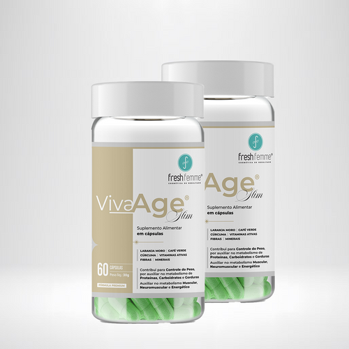 Kit 2 VivaAge Slim Metabolismo Saudável - FreshFemme - 120 Cápsulas