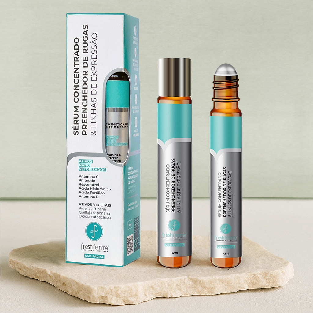 Kit 2 Sérum Concentrado Preenchedor de Rugas e Linhas de Expressão FreshFemme