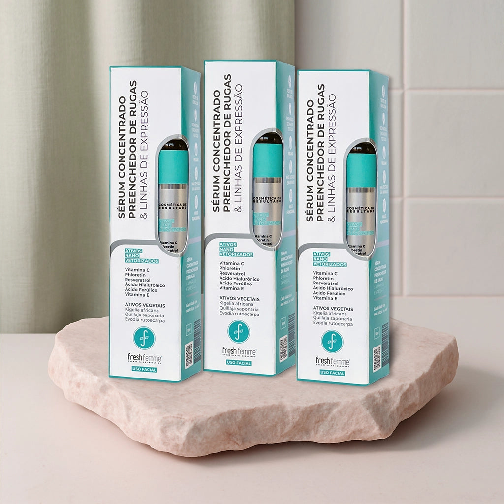 Kit 3 Sérum Concentrado Preenchedor de Rugas e Linhas de Expressão FreshFemme