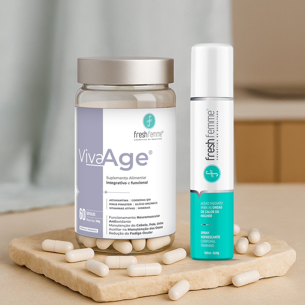 Kit VivaAge Rejuveneces + Spray Refrescante Para Calores Menopausa FreshFemme