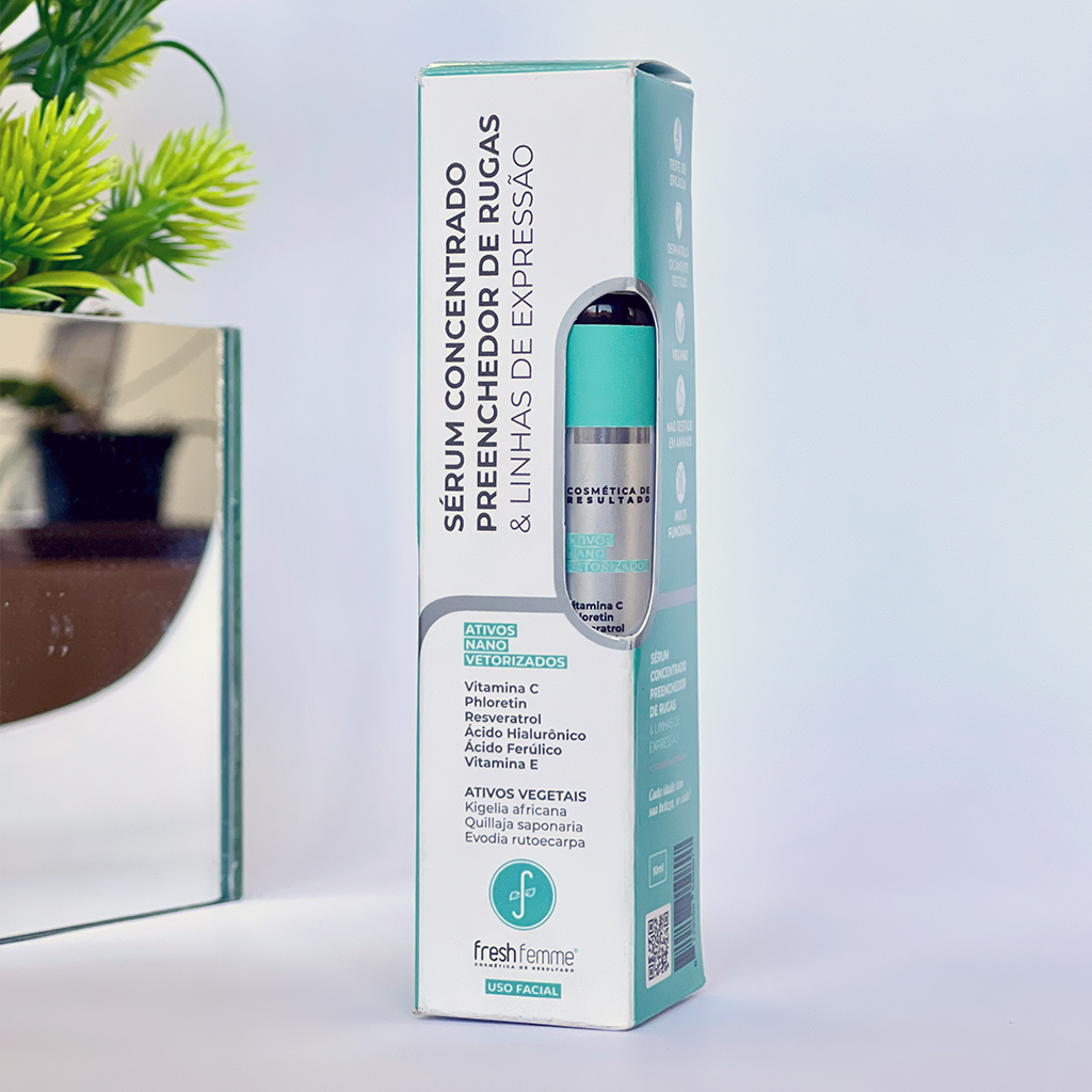 Kit 2 Sérum Concentrado Preenchedor de Rugas e Linhas de Expressão FreshFemme